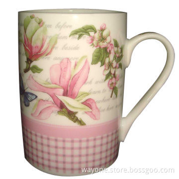 Porcelain Mug with Woodland Design, Ideal for Gift Purposes, Microwave-/Dishwasher-/Food-safe